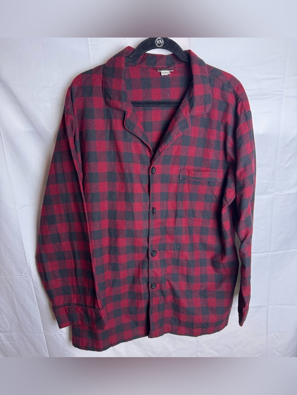 Merona Red and Black Plaid Flannel Button-Up